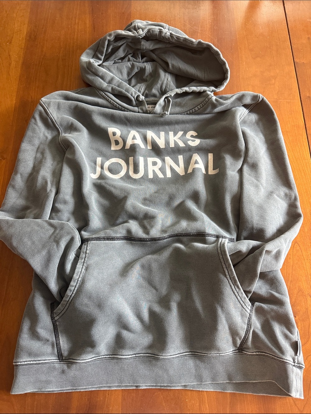 Banks Journal Men's Gray Logo Hoodie - Comfortable Pullover Sweatshirt
